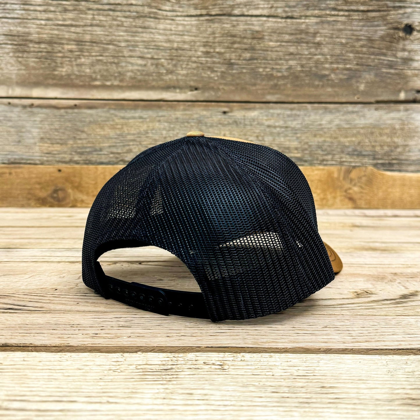 NEW! King Ropes Leatherette Patch Trucker Hat - Caramel/Black